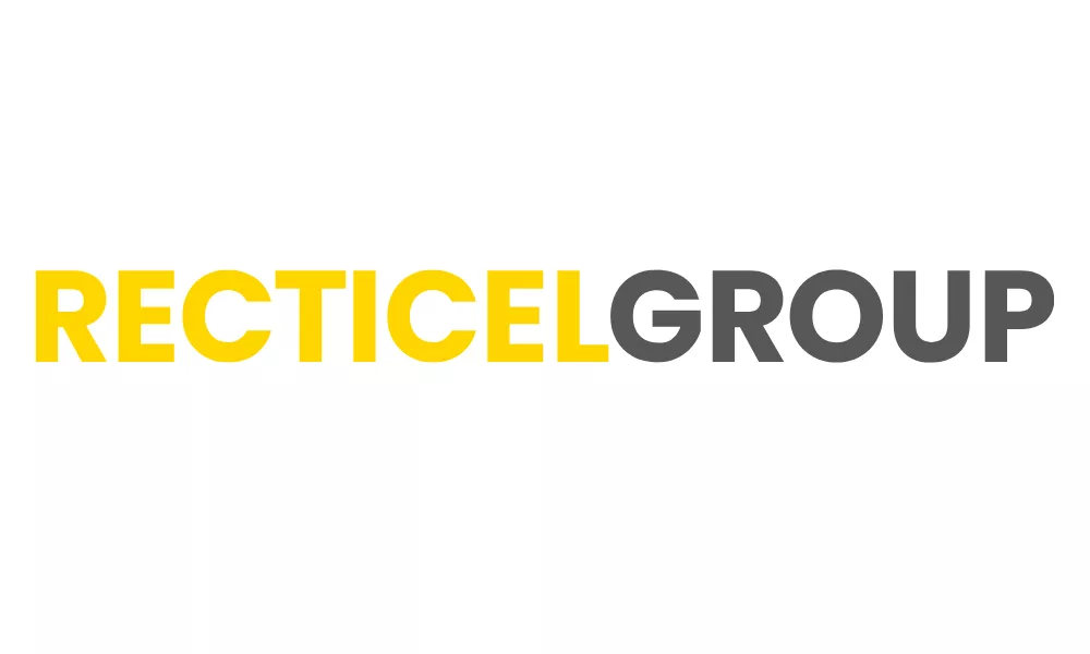 RECTICELGROUP logo, "RECTICEL" in yellow, "GROUP" in grey.